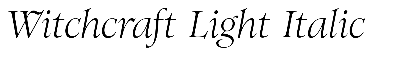 Witchcraft Light Italic